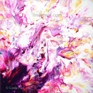 magenta1 abstract flower painting