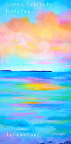 island west ocean art painting on canvas