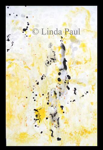 yellow black white and grey abstract art