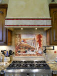 chili pepper kitchen backsplash installation