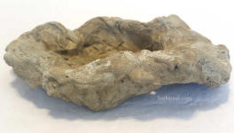 side view faux rock pot