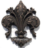 fleur de lis bronze antique patina