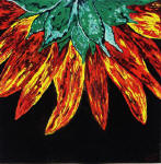 abstract sunflower painting