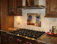 wall of ages installed kitchen backsplash