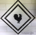 bronze oil rubbed rooster onlay