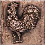 metal rooster copper tile