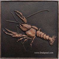 copper crayfish or lobster tile