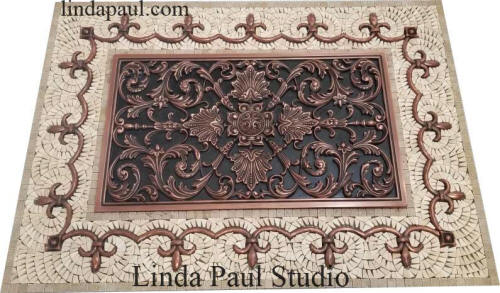 ravenna medallion backsplash copper