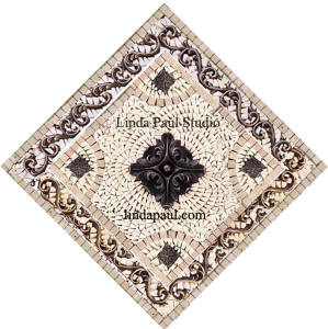 diagonal 16 x 16 rachels flower medallion