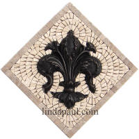 fleur de lis kitchen backsplash small medallion 