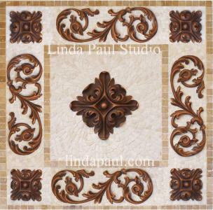 19 x 19 square rachels flower medallion