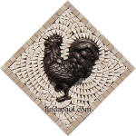 bronze rooster kitchen mosaic backsplash medlalion