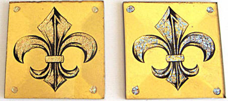 fleur de lis gold tiles