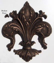 fleur de lis tile onlay