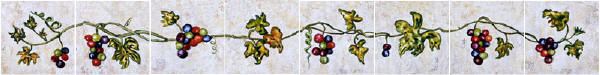 discount tile border of grapes
