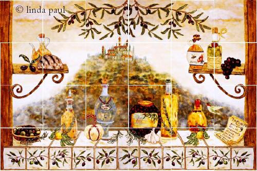 Italian Kitchen Tile Murals