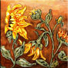sunflowers decorative tile