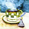coffee cup decorative tile