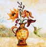 sunflower & hummingbird tile