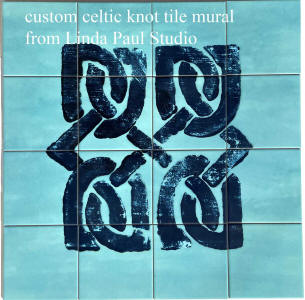 celtic knot tile mural backsplash