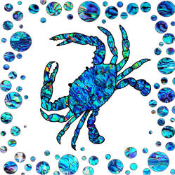 crab tile with bubble border