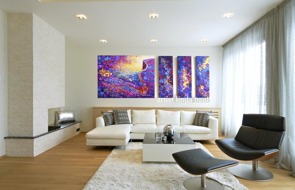 artwork in living room