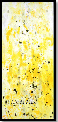 abstract yellow wall art
