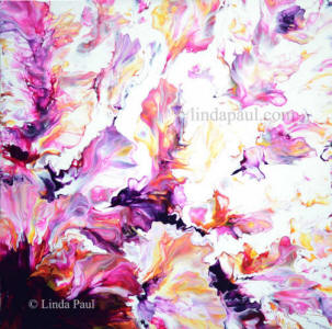 magenta 2 abstract flower painting for sale