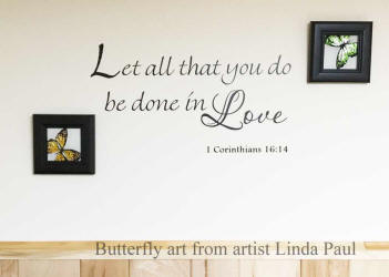 butterfly art and  inspirational verse