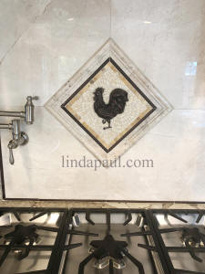 rooster tile mosaic
