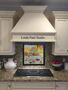 art for granite backsplash