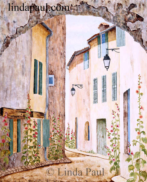 french country village painting