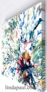 right side of abstract painting