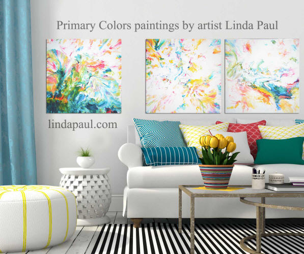 living room with primary colors