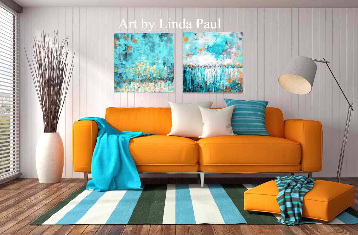 living room decorating paintings