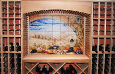 Tuscany window in wine cellar