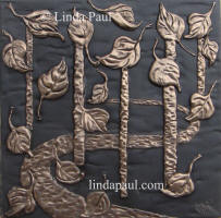 aspen leaves kitchen backsplash tile