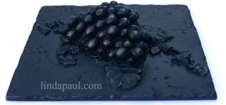 side view of grapes metal tile