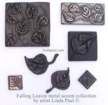collection of leaf and falling leaves accent tiles