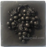 silver grape metal tile