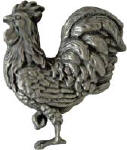 french country rooster metal onlay