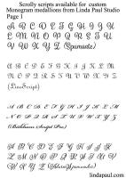 script font for custom monogram medallion