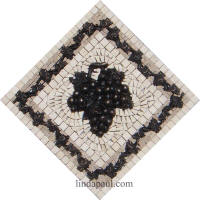 kitchen mosaic medallion with grape