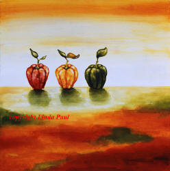 three peppers contemporary art painting