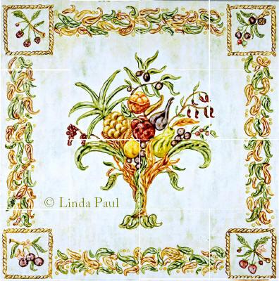 Italian mosaic tile backsplash design
