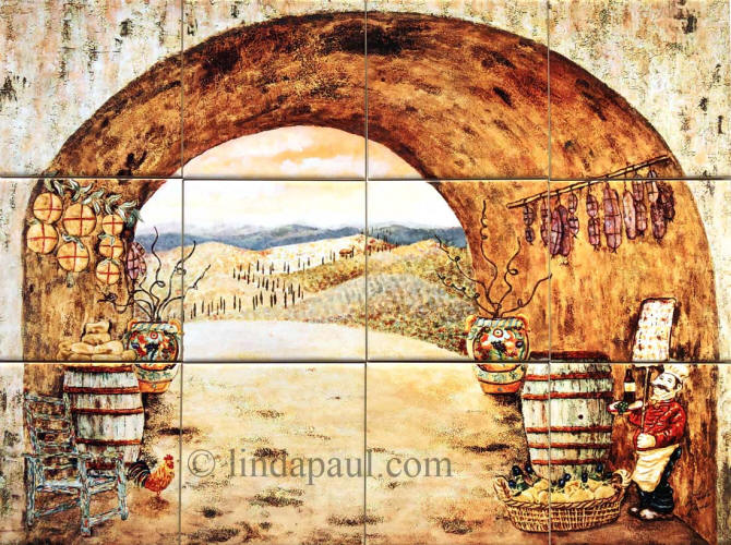 Tuscan Tile mural