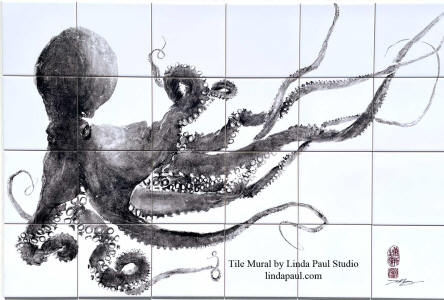 Dwight Hwang octopus tile mural