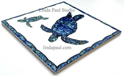 side view of turtle tile