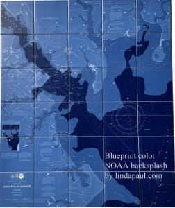 blueprint NOAA map backsplash