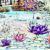 water lily tile
